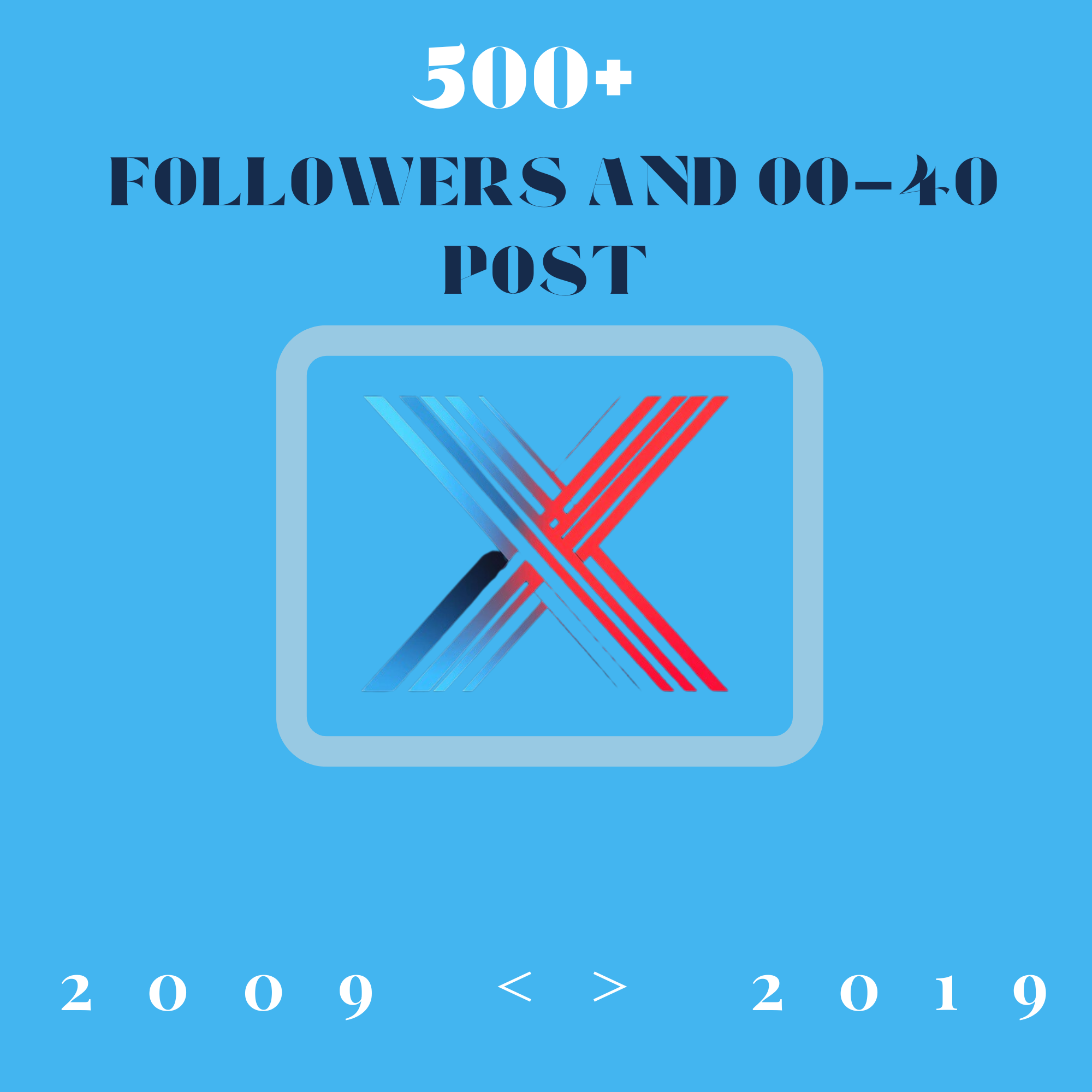 Old Twitter Account 2009-2019 with 500+ with 0 to 50 posts. Profile fullness: Fully, login : username,password,Email,Password,2FA